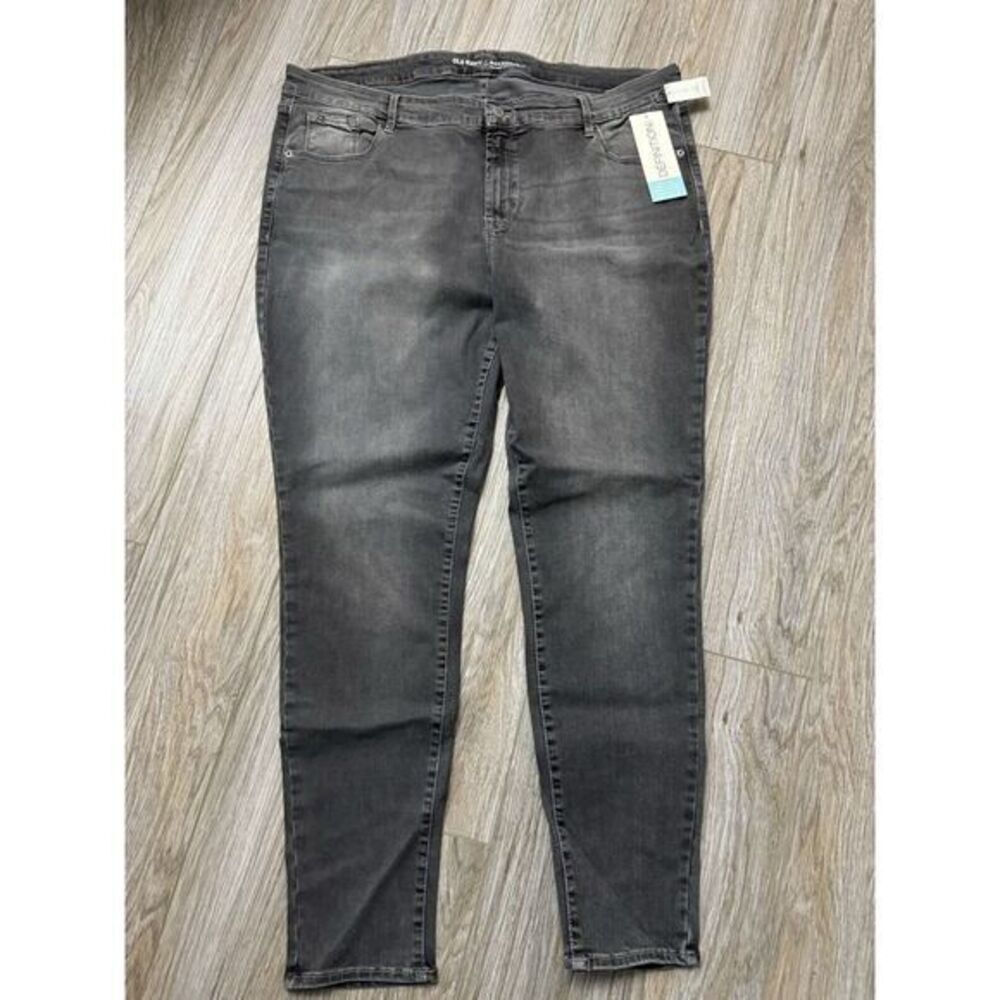 Old Navy‎ Sculpting Women's 20 Skinny Dark Wash Gray Stretch Rockstar Jeans NWT
